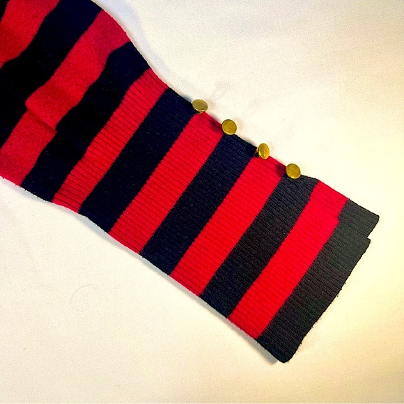 2 for$10 | Forever 21 | Black & Red Striped Long Sleeved Crew Sweater | Sz M - Picture 3 of 5